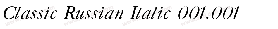 Classic Russian Italic 001.001字体转换